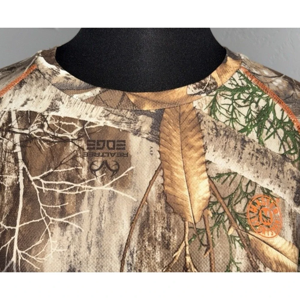 Realtree Edge Mens Short Sleeve Camouflage Polyester Shirt‎ size XL (46-48) EUC